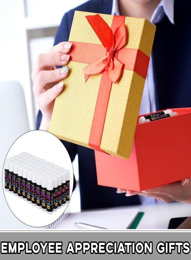 Siifert 50 Pack Employee Appreciation Gifts Bulk Valentine Teacher Students Gifts Lip Balm Staff Team Coworker Appreciation Thank You Gift Moisturizing Lip Gloss for Women Men Teacher Staff(Balm) - Image 5